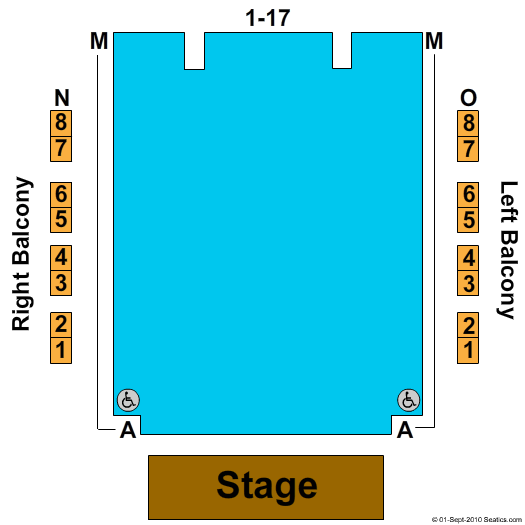 Studio One Riffe Center End Stage Seating Chart